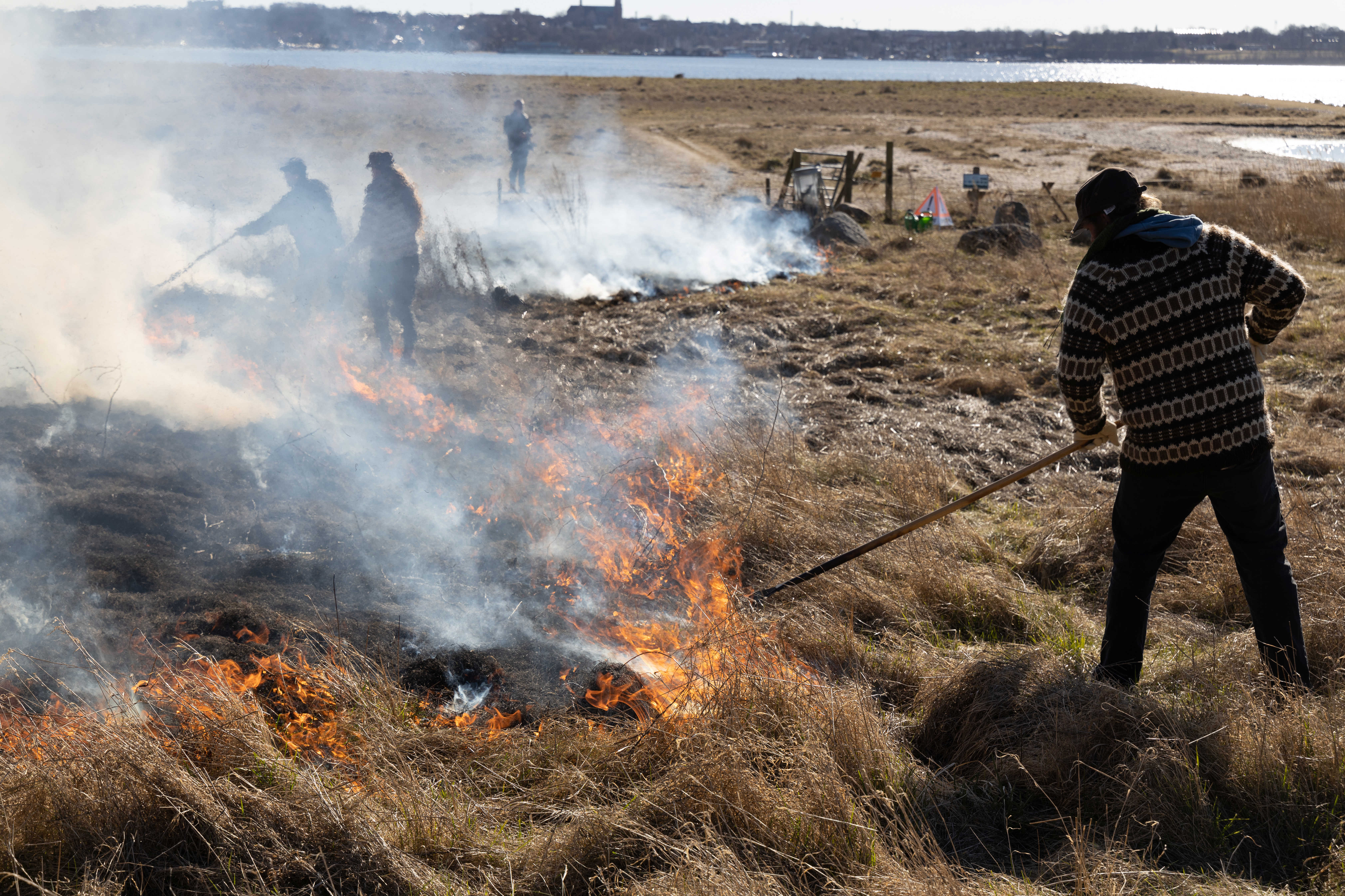 Afbrænding ved Vigen Strandpark