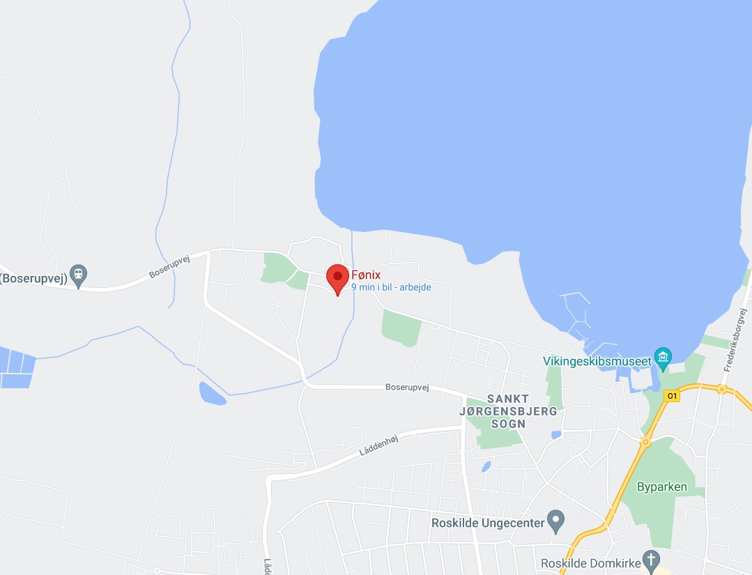 Kort over, hvor Fønix ligger.