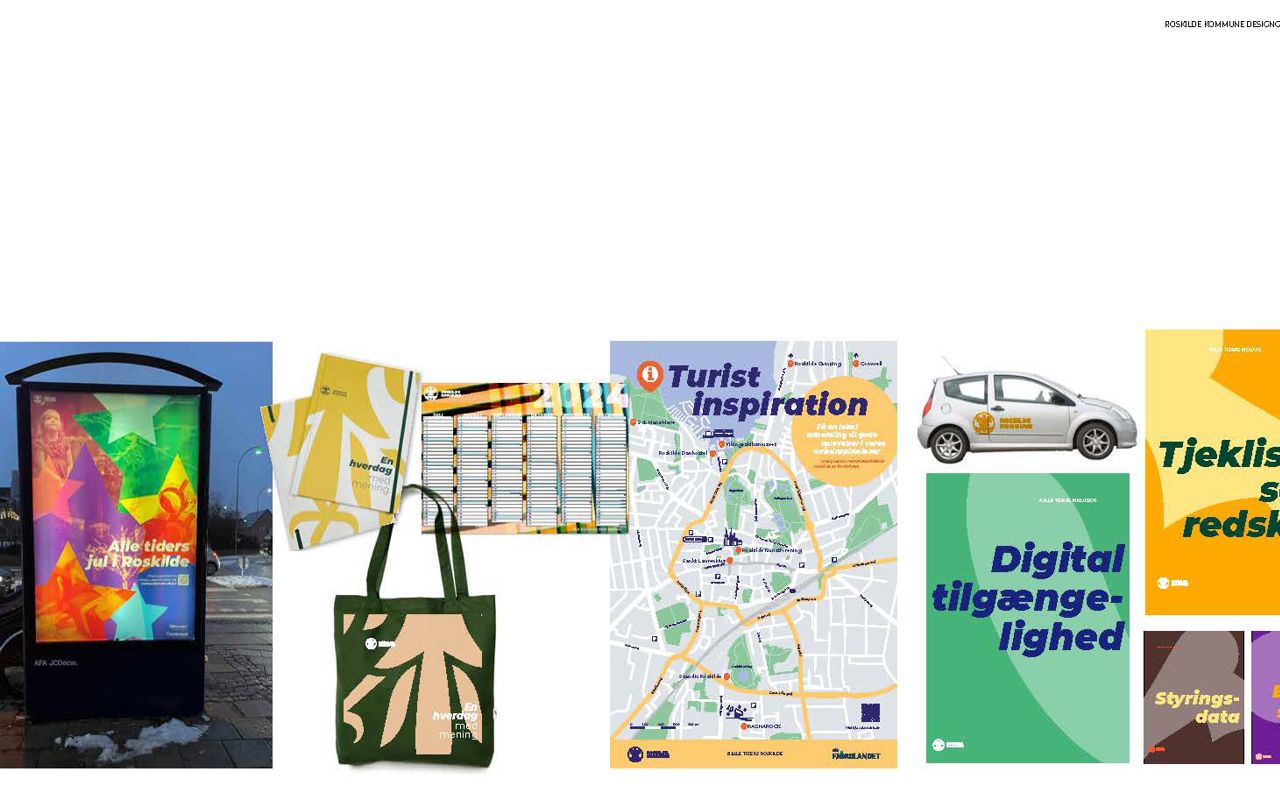 Kollage af Roskilde Kommunes design